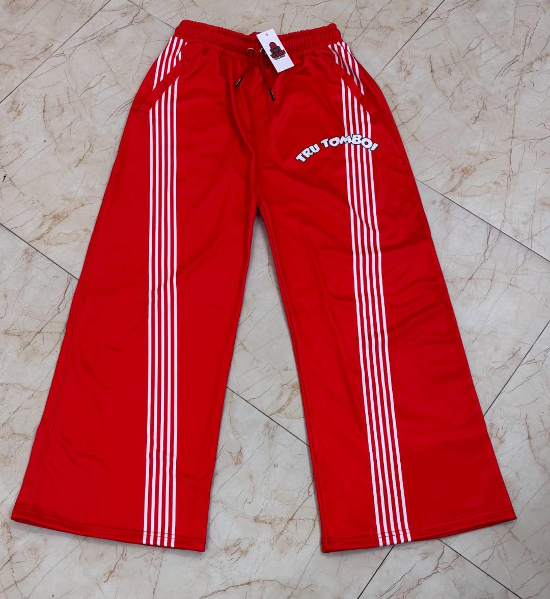 Tru TomBoi red & white track pants