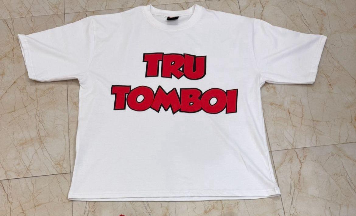 Tru TomBoi white boxy style short sleeved t-shirt