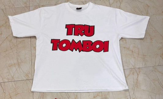 Tru TomBoi white boxy style short sleeved t-shirt